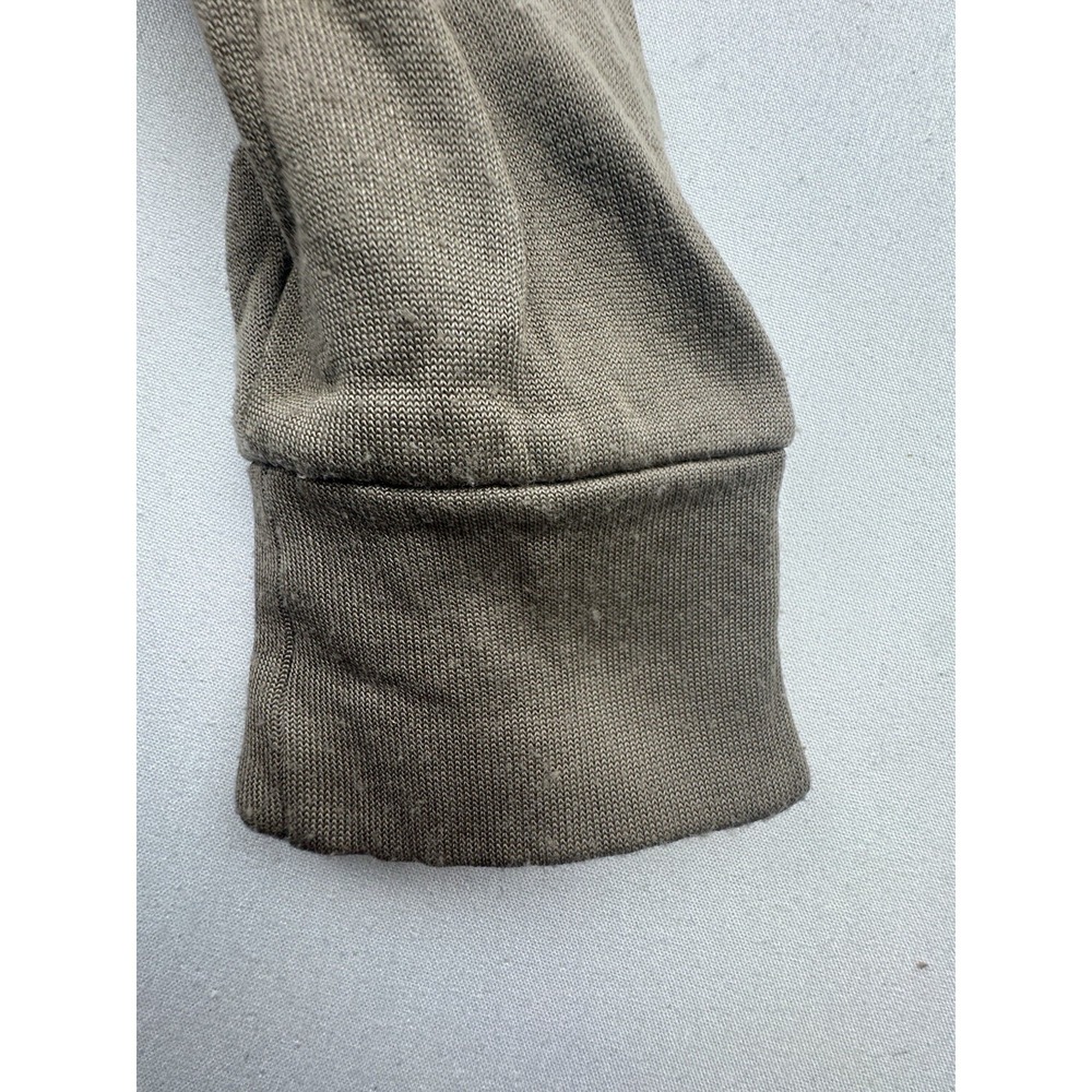 Military Shirt Mens Medium Undershirt Cold Weather Fleece Brown Sekri 1/4 Zip - Picture 15 of 15